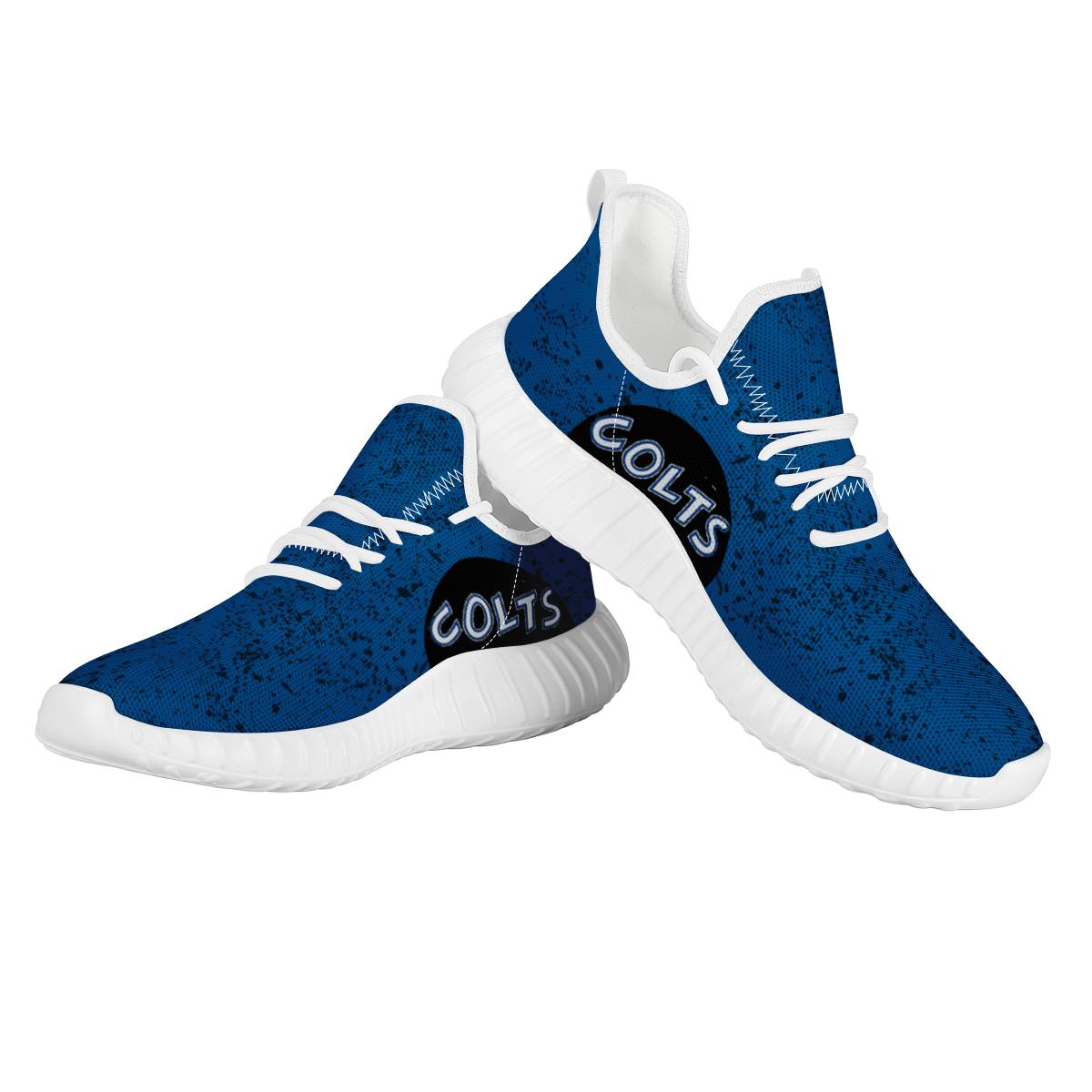 Women's Indianapolis Colts Mesh Knit Sneakers/Shoes 002